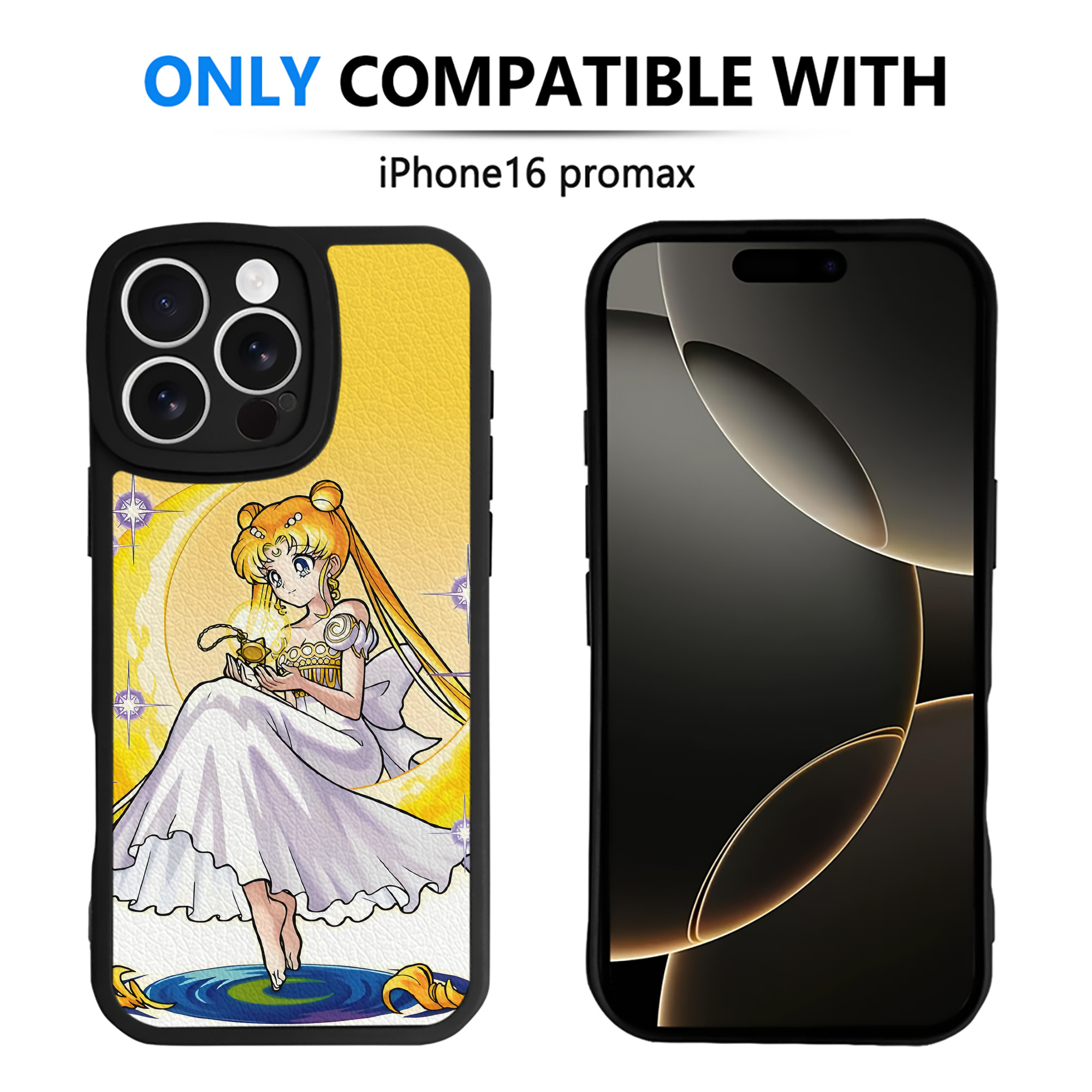 （画像用） 美少女戦士セーラームーン Sailor Moon 【iPhone 16シリーズ対応】シリコンスマホケース（レザー調） 材質：シリコン